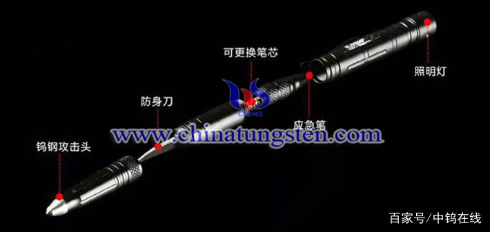 鎢鋼戰(zhàn)術筆組成圖片