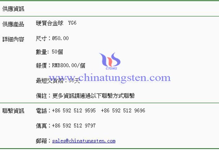 硬質(zhì)合金球價格表圖片