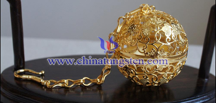 gold plated tungsten alloy ball picture