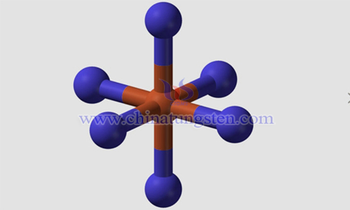 Structure diagram of tungsten hexafluoride
