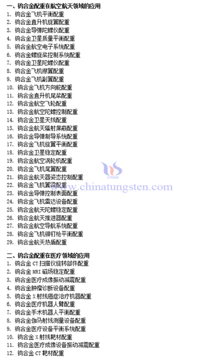 鎢合金配重的應用圖片